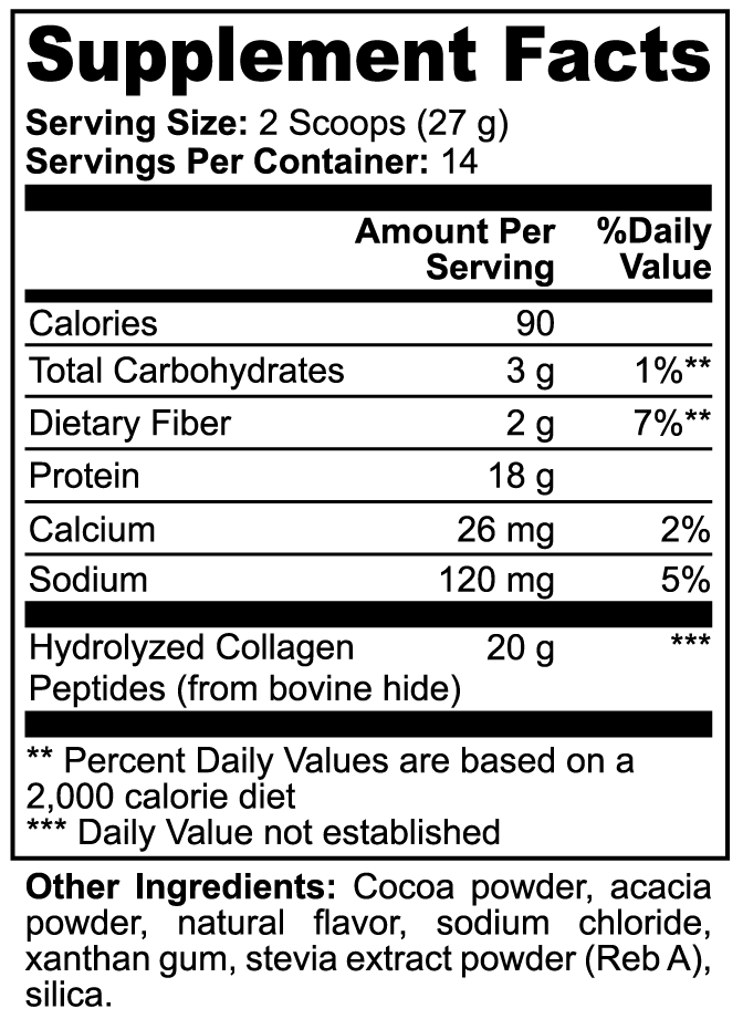 Grass-Fed Collagen Peptides Powder (Chocolate) Firedog Works