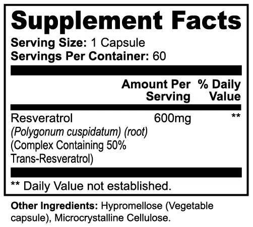 Resveratrol 50% 600mg Firedog Works