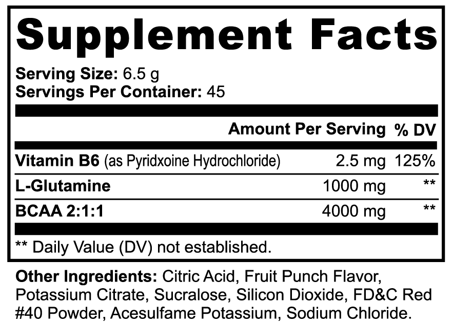 BCAA Shock Powder (Fruit Punch) Firedog Works