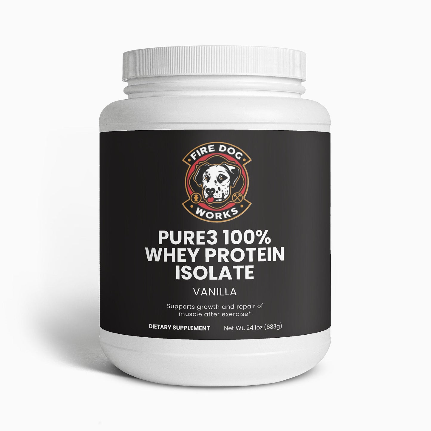 Pure3 100% Whey Protein Isolate (Vanilla) Firedog Works