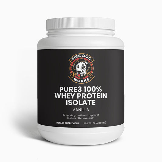 Pure3 100% Whey Protein Isolate (Vanilla) Firedog Works