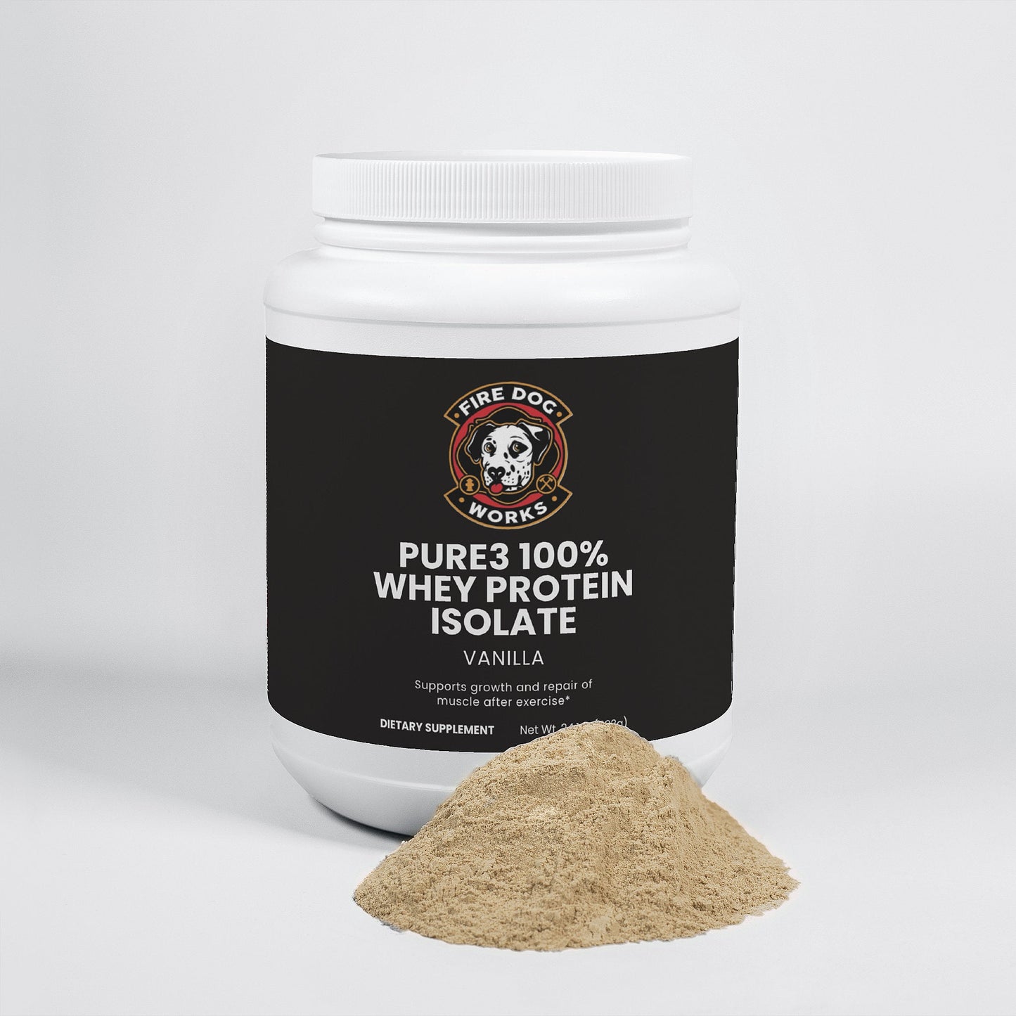 Pure3 100% Whey Protein Isolate (Vanilla) Firedog Works