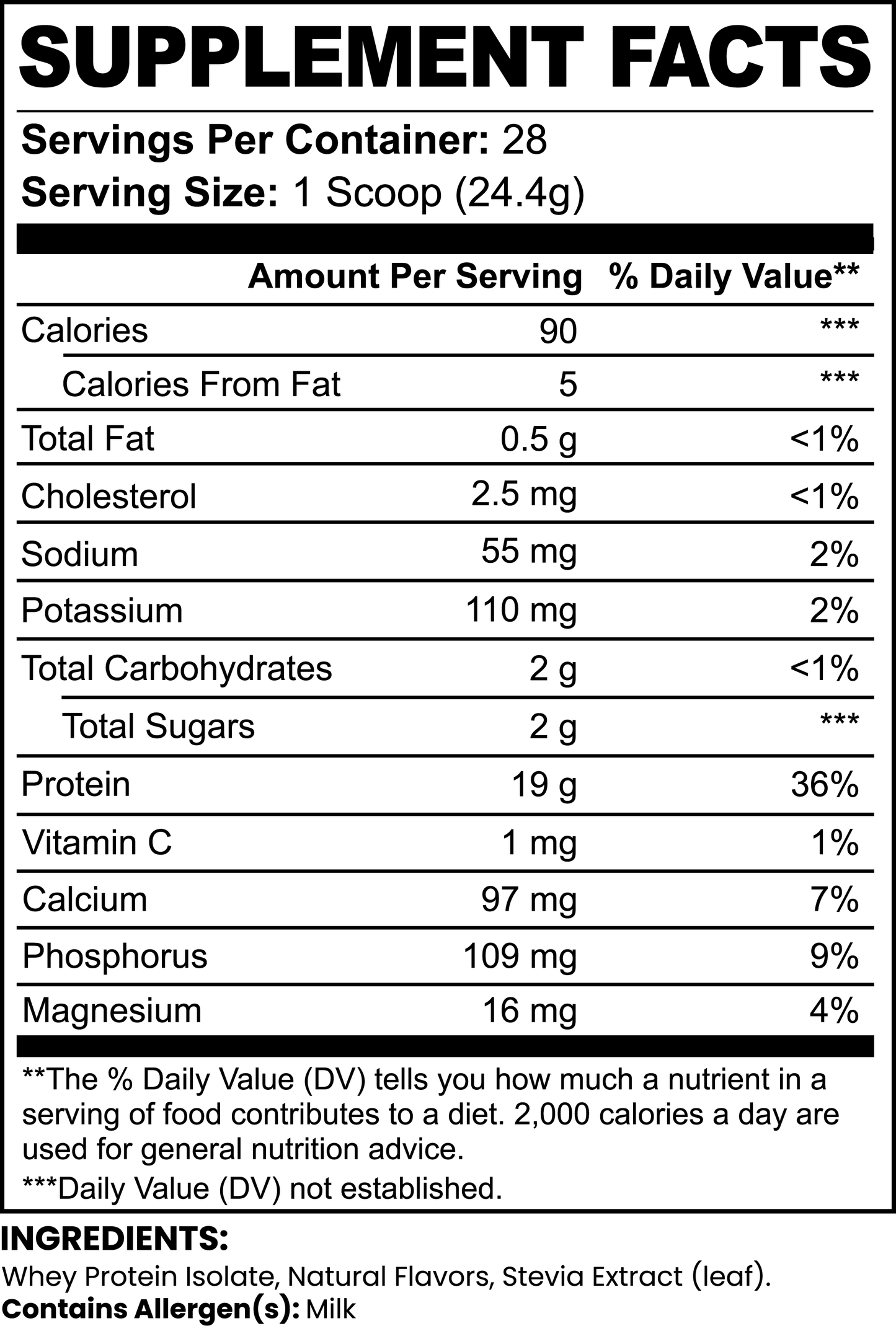 Pure3 100% Whey Protein Isolate (Vanilla) Firedog Works