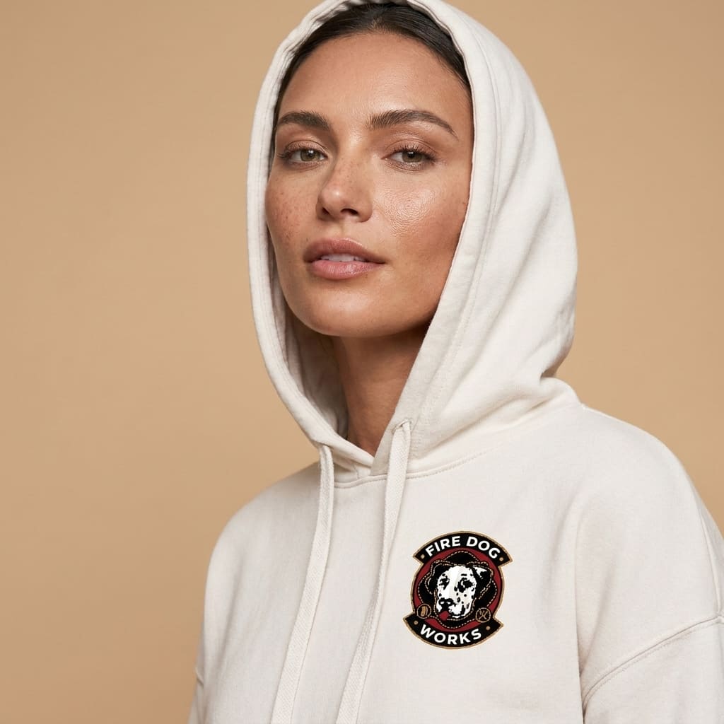 Fire Station Cropped Hoodie - Firedog Works