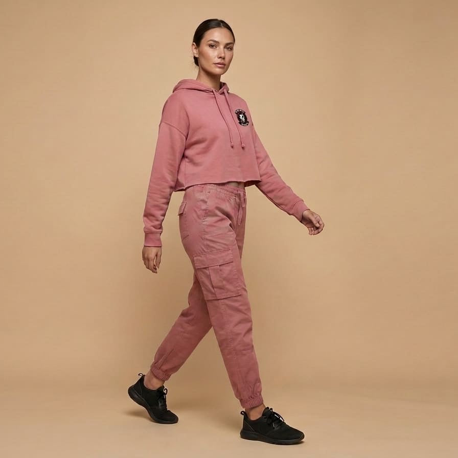 Fire Station Cropped Hoodie - Firedog Works
