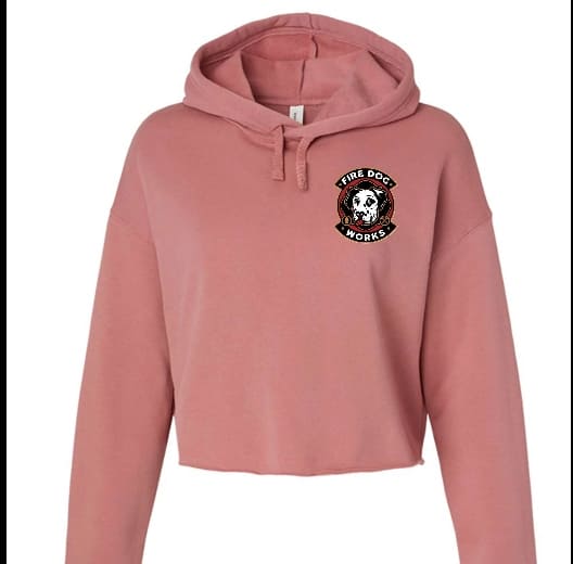 Fire Station Cropped Hoodie - Firedog Works