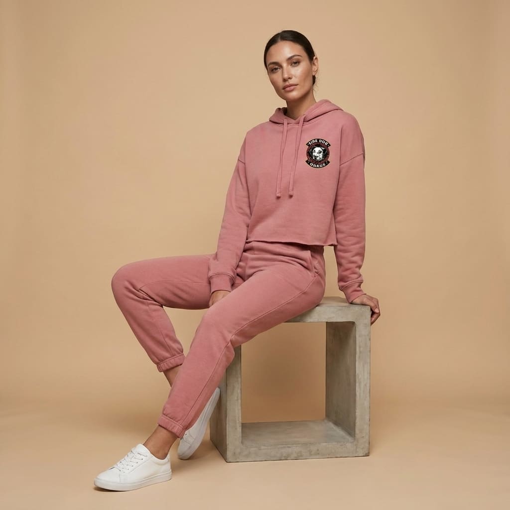 Fire Station Cropped Hoodie - Firedog Works