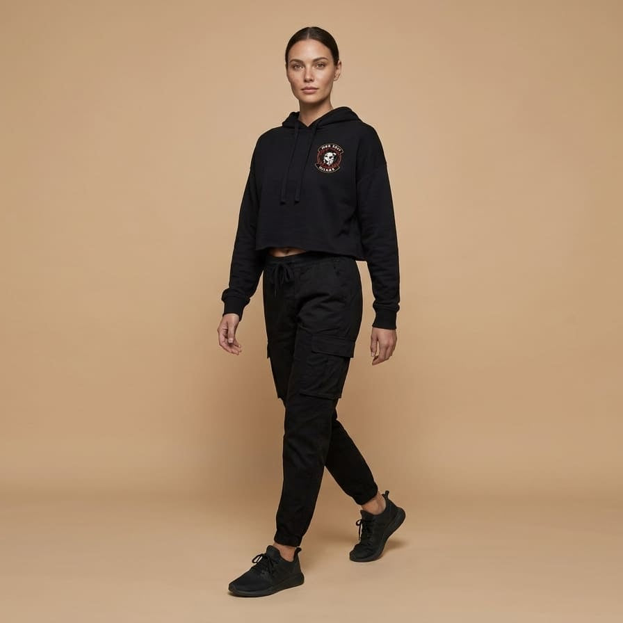 Fire Station Cropped Hoodie - Firedog Works