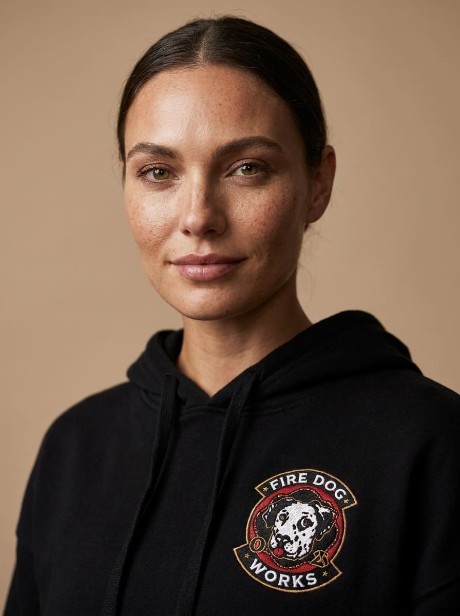 Fire Station Cropped Hoodie - Firedog Works