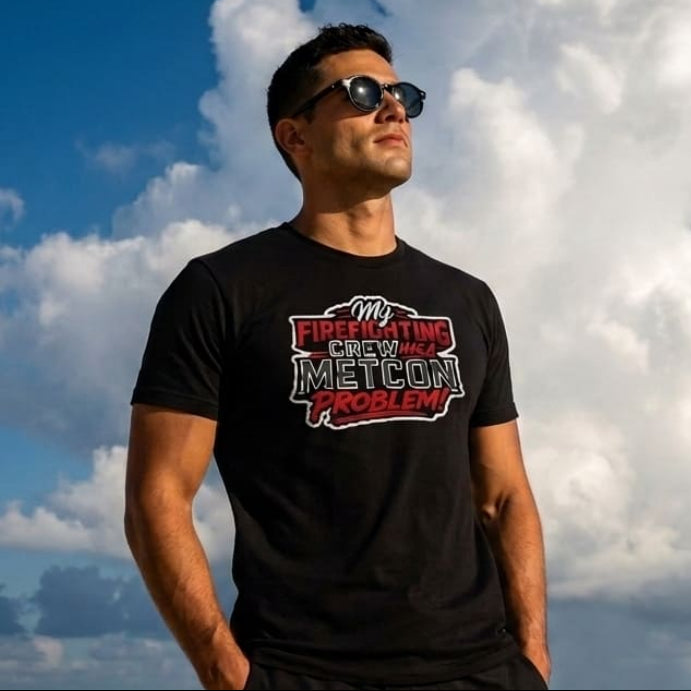 “My Firefighting Crew Has a Metcon Problem” T-Shirt