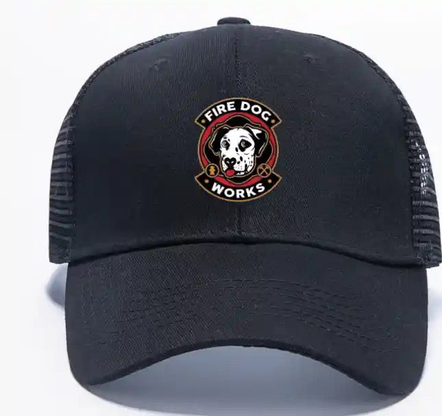Firedog Works Blackout Trucker