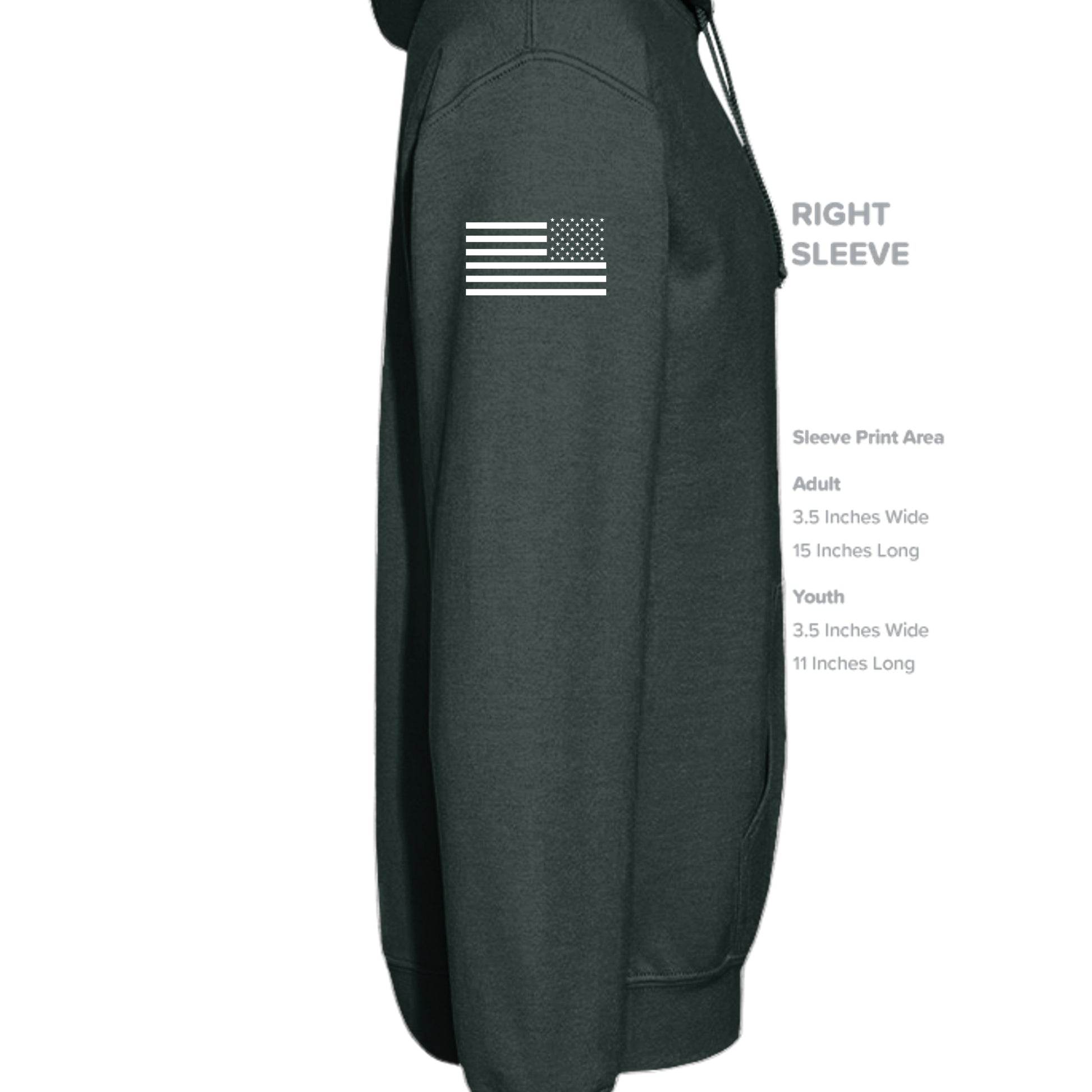 Fan Charcoal Heather - G185 - SLEEVE_RIGHT